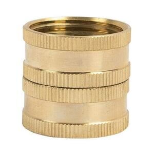 Solid Brass Garden Hose Adapter Female To Female 3/4 Inch Water Hose Connecter